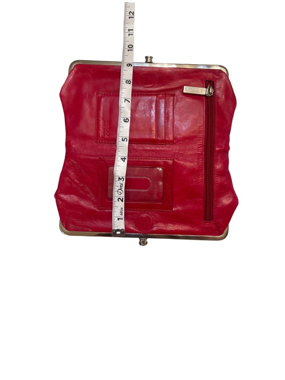 HOBO Lauren Double Frame Leather Clutch Wallet - Red - Picture 4 of 8